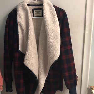 Abercrombie & Fitch Sherpa lined cardigan